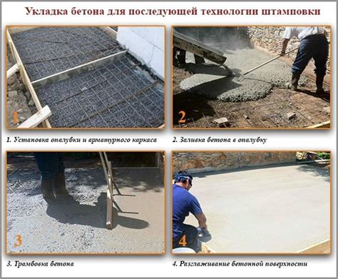 Печатный бетон: штампы и формы, а так же технология своими руками