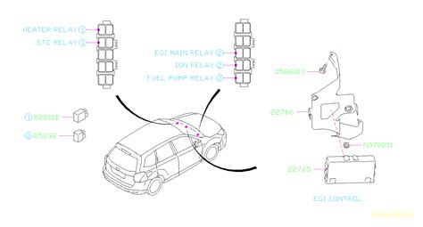 Subaru Forester Fuel Pump Relay Fuel Pump Relay 25232aa100 Subaru Parts Corp Conway Sc