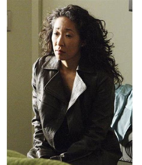 Sandra Greys Anatomy Cristina Yang Leather Coat Jacket Makers