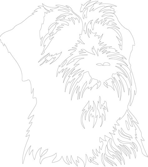 Soft Coated Wheaten Terrier Outline Silhouette 38490580 Vector Art At