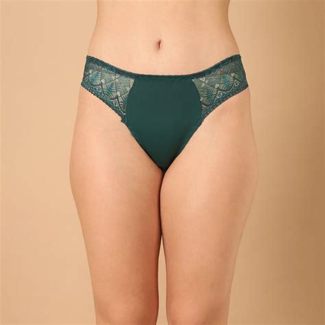Buy PrettyCat Green Mid Rise Sexy Lace Bikini Panty For Women Online