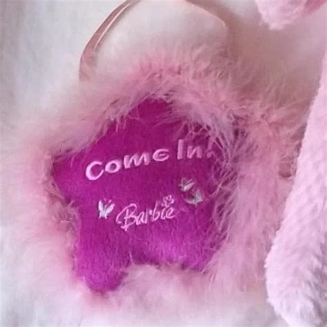 Y2k Hot Pink Barbie Come In Do Not Disturb Plush Depop
