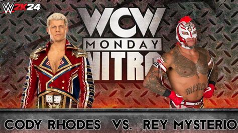 Wwe K Cody Rhodes Vs Rey Mysterio Match Wcw Monday Nitro Youtube