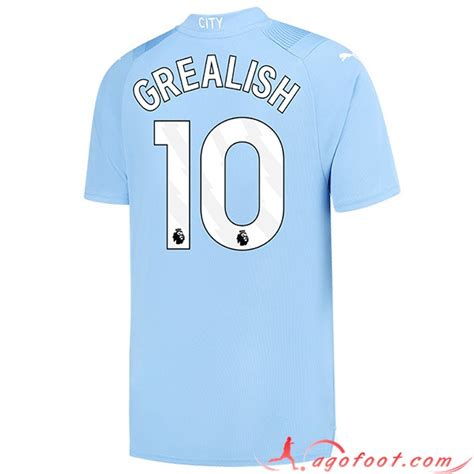 Boutique Maillot De Foot Manchester City GREALISH 10 2023 2024 Domicile