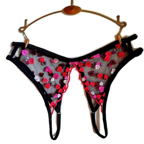 Uncensored Lingerie Crotchless Panties Extreme Open Crotch Etsy