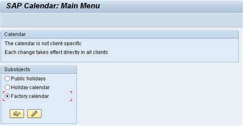 Sap Matrix Factory Calendar In Sap