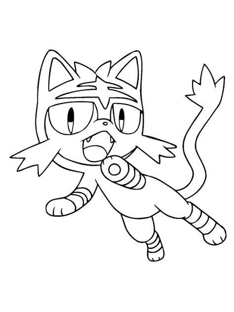 Pokemon Litten Coloring Pages Free Printable