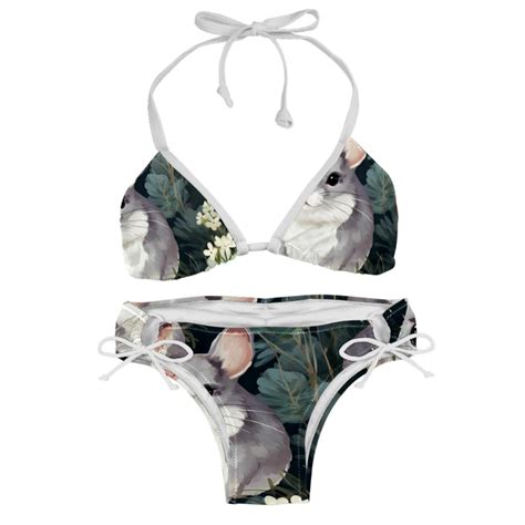 Tmall Swim Wear Detachable Sponge Adjustable Strap Bikini Set Two Pack