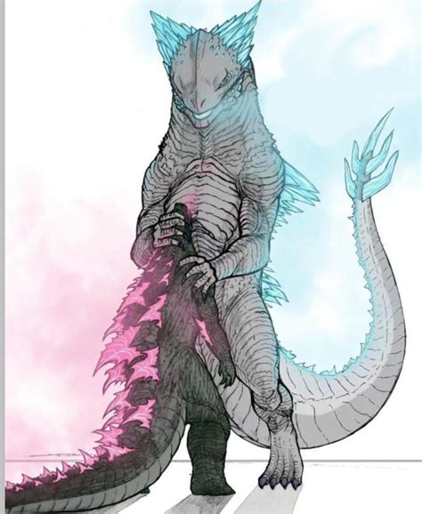 Size Comparison Between Shimo And Evolved Godzilla Rmonsterverse