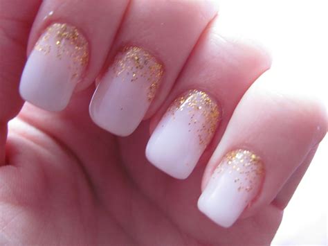 Nude Gold Glitter Nails Gold Nails Nails Gold Glitter Nails