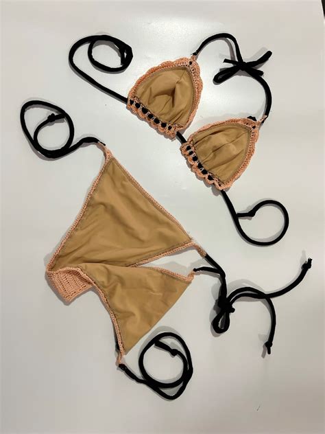 Crochet Bikini Set Flower Handmade Cotton Swimsuit Brazilian Bikini Set Crochet Woman