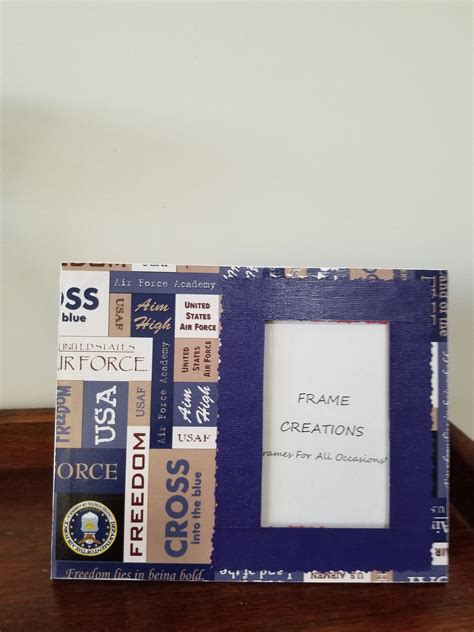 3x5 Air Force Themed Hand Decorated Picture Frame Etsy