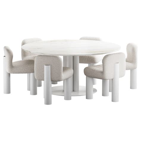 437 Dinning Set 05 Arflex Goya Table Arflex Botolo 3d Model For Vray
