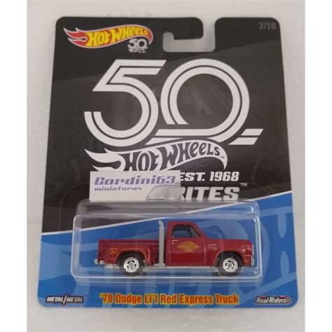 Hot Wheels Dodge Li L Red Express Truck Pickup Anos Favorites Shopee Brasil