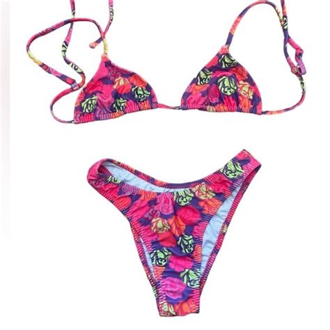 Loleia Swim Loleia Delicata Rosa Top And Bottom String Bikini Poshmark