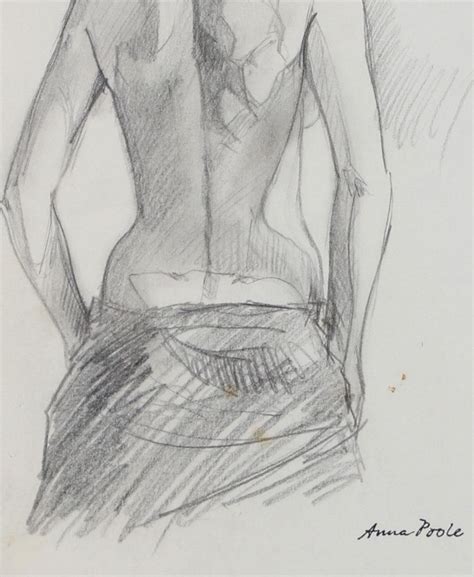 Anna Poole Late 20th Century Nude Female Drawing For Sale At 1stDibs