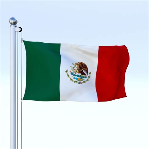 Bandera animada de México Modelo 3D $19 - .blend .dae .fbx .obj .stl ...