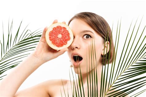 Free Photo Beauty Portrait Of An Excited Half Naked Woman