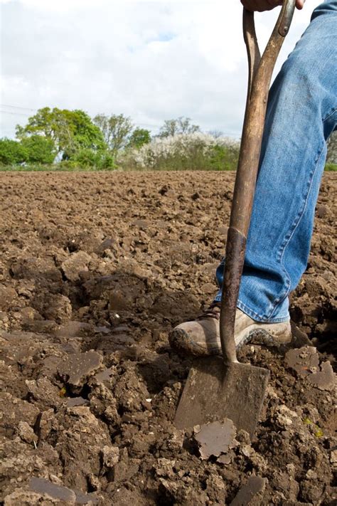 close    digging stock photo image  ground hole