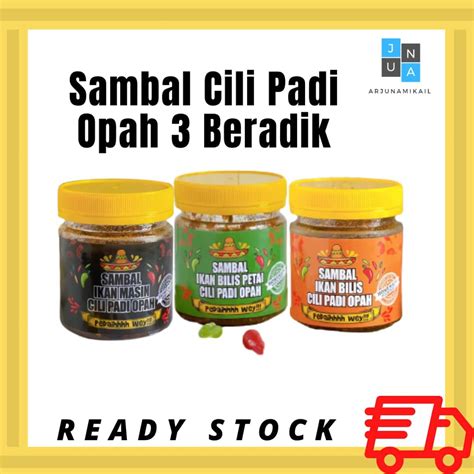 Ready Stock Sambal Ikan Bilis Petai Sambal Ikan Masin Sambal Ikan