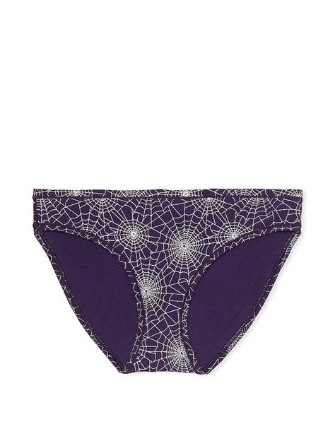 Buy Cotton Bikini Panty Perfect Plum Halloween Foil Spider Web Print Order Panties Online