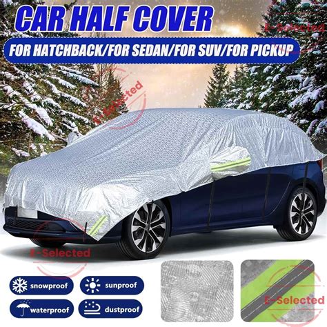 Universal Half Car Cover Outdoor Sedansuv Half Cover Dust Resistant