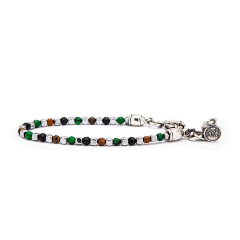 Bracciale Malachite Occhio Di Tigre E Onice Verde Portonovo Bra