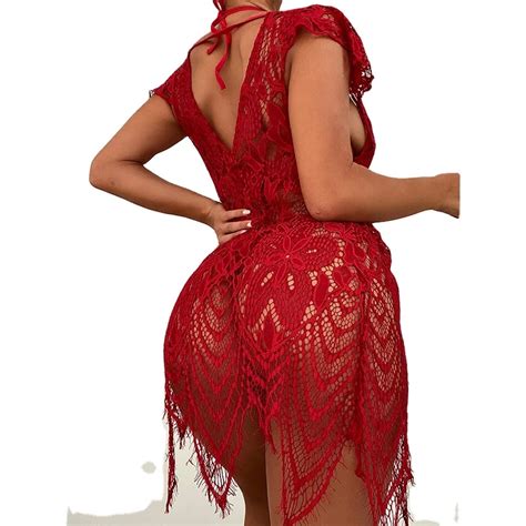 Hly Women S Lace Long Gown Bathrobe Sexy Mesh Sleepwear Women Robe Summer Beachwear Lingerie