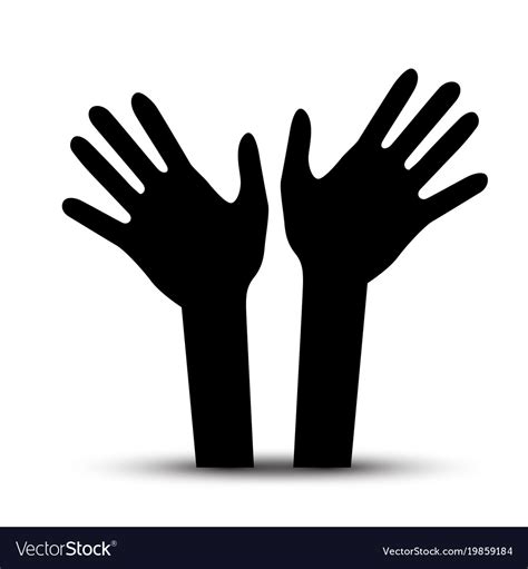 Human Hands Palm Hand Symbol Royalty Free Vector Image
