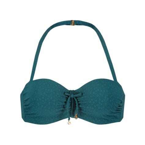 Cyell Flora Teal Bandeau Bikinitop Annadiva