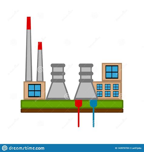 Central El ctrica De Carb n Ilustración del Vector Ilustración de