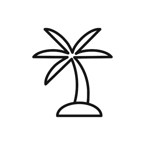 Premium Vector Palm Tree Icon Symbol On White Background