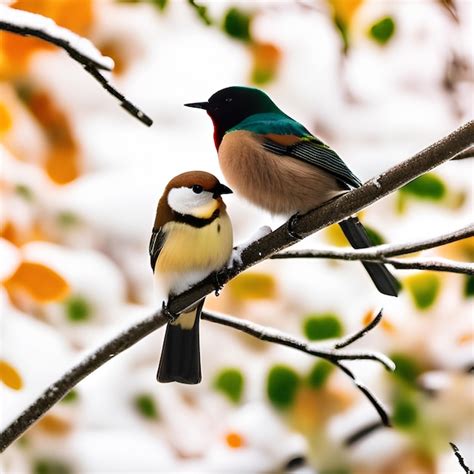 Una Linda Pareja De Pájaros Foto Premium