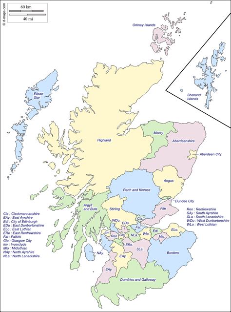 Printable Map Of Scotland