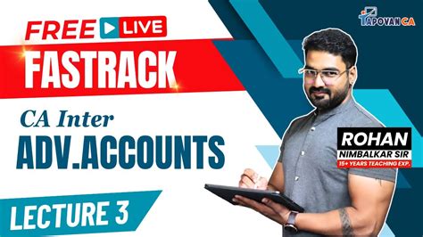 FREE CA Inter Advanced Accounting Fastrack Revision Lec 3 I Sept 24