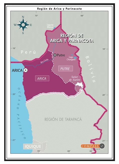 Mapa Político Arica Y Parinacota Gratis Editorial Compass