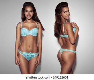 Beautiful Sexy Woman Wearing Blue Lingerie Stock Photo 149182601 Shutterstock