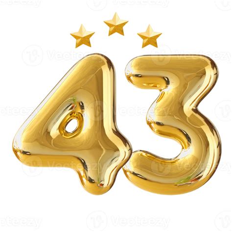 43 Anni Anniversario Numero 11297933 PNG