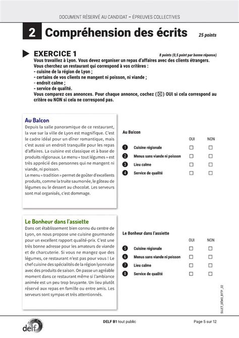 DELF B1 Compréhension écrite sujet 1 réforme 2020 worksheet in 2024