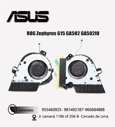 Cooler Ventilador Asus Ga Gu Rog Zephyrus G Hds Soluciones