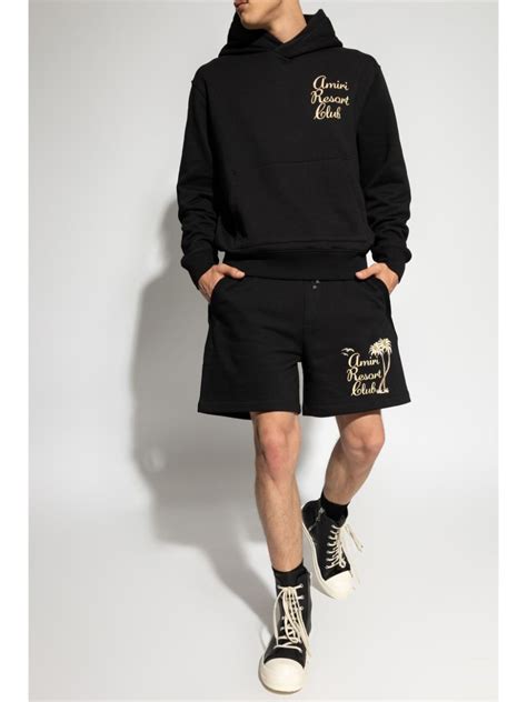 Amiri Embroidered Logo Hoodie Black Farfetch