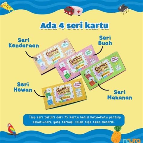 Jual Genius Flash Cards Super Lengkap 3 Bahasa Seri Hewan Shopee