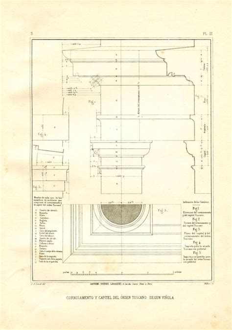 Tuscan Order Architecture Vintage Print Cornice and Capital | Etsy ...