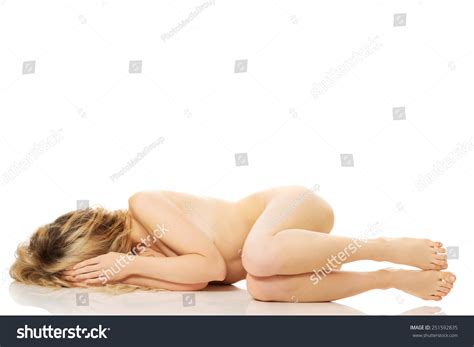 Depressed Nude Woman Lying On Floor Stock Photo Shutterstock