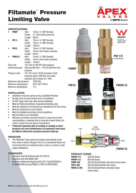Pressure Limiting Valve 350kpa 50psi Filter Protection Valve