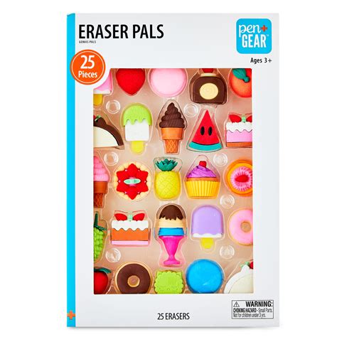 Pengear Eraser Pals Sweet Treats Theme 25 Count