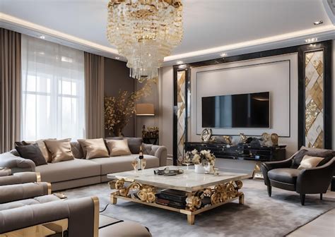 Premium AI Image | Luxury modern living room with elegant decor