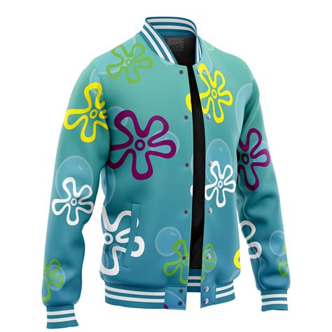 Bikini Bottom Pattern Spongebob Squarepants Varsity Jacket Anime Ape
