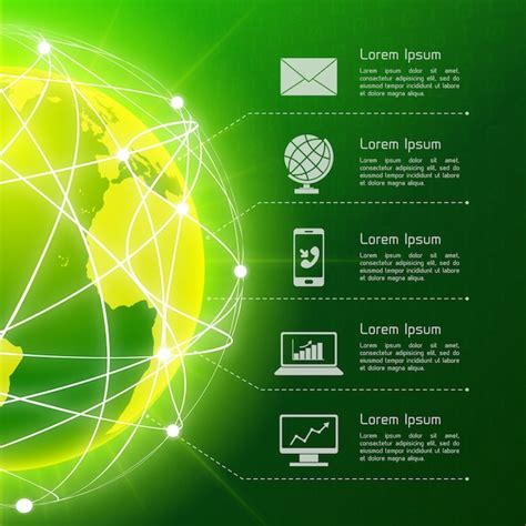 premium vector network green background