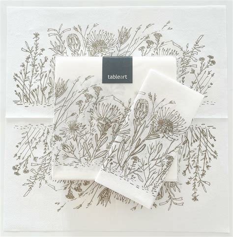 Disposable Airlaid Napkins Fynbosoatmeal Tableart